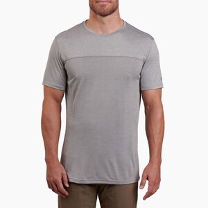 Kuhl (M) Men's Engineered Krew T Shirt - Gray Breathable Mesh Lightweight Fabric